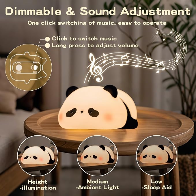 Panda Night Light with White Noise, Sound Machine - Image 3
