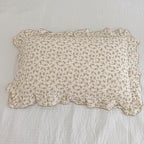 BuLuTu Camellia Floral Print Pillowcase King Muslin Cotton Pillow Case Chic - Image 2