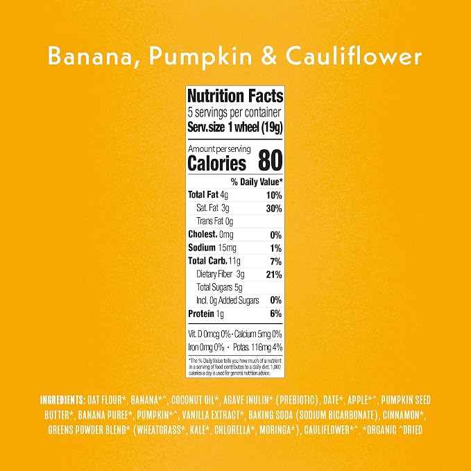Once Upon A Farm Organic Toddler Soft Baked Bar, Pumpkin and Cauliflower - Image 2