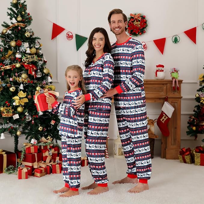 Weixinbuy Family Pajamas Set Christmas Pjs Matching Clothes Pajamas - Image 4