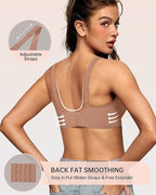 OEAK Womens Deep V Bras Wireless Comfortable Bra Supportive No Underwire Bras - Image 3