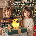 Capybara Night Light, Cute Tangerine LED Squishy Novelty Animal Night Lamp - Image 7