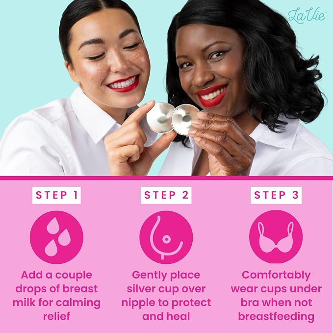 LaVie Silver Nursing Cups, Soothing Protection - Image 8