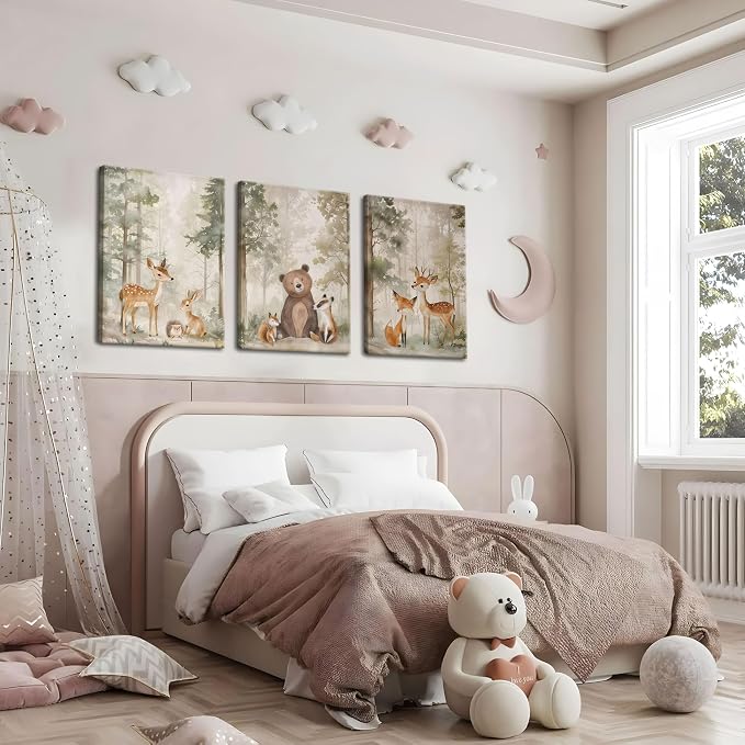 Nursery Canvas Wall Art Set of 3 - Image 6