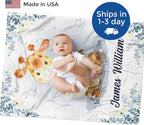 MDPrints Global MDPrints Giraffe Personalized Baby Blankets - Image 2