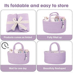 Baby Diaper Caddy Organizer Cotton Rope Nursery Storage Bin Basket Portable - Image 7