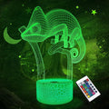 FULLOSUN Chameleon 3D Night Light Lizard Projection LED Lamp Baby Nursery by FULLOSUN