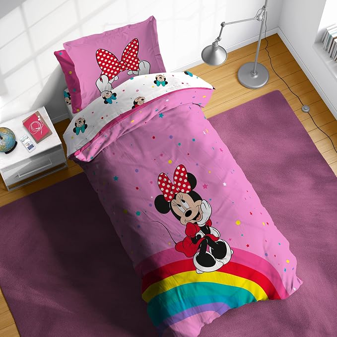 Sunny Side Up Disney Minnie Mouse Twin Comforter Set â€“ 5 Piece Kids Bedding by SunnySideUp