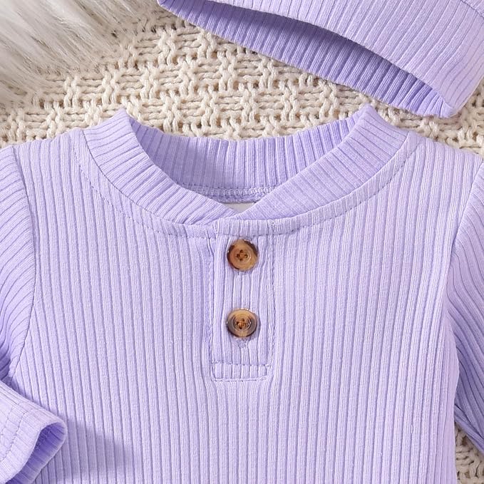 Aalizzwell Newborn Baby Ribbed Romper - Image 3