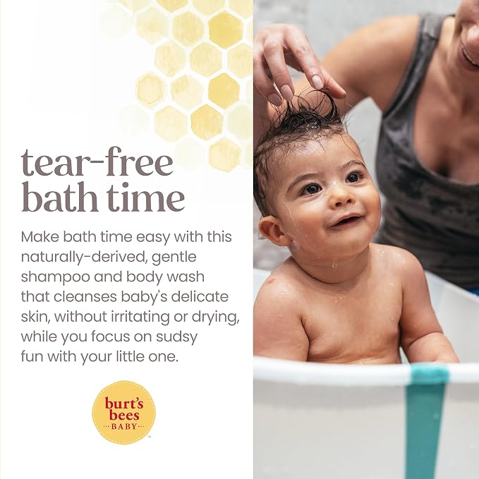 Burt's Bees Baby Shampoo & Wash, Calming Tear Free Baby Soap, 12 Fl Oz - Image 5