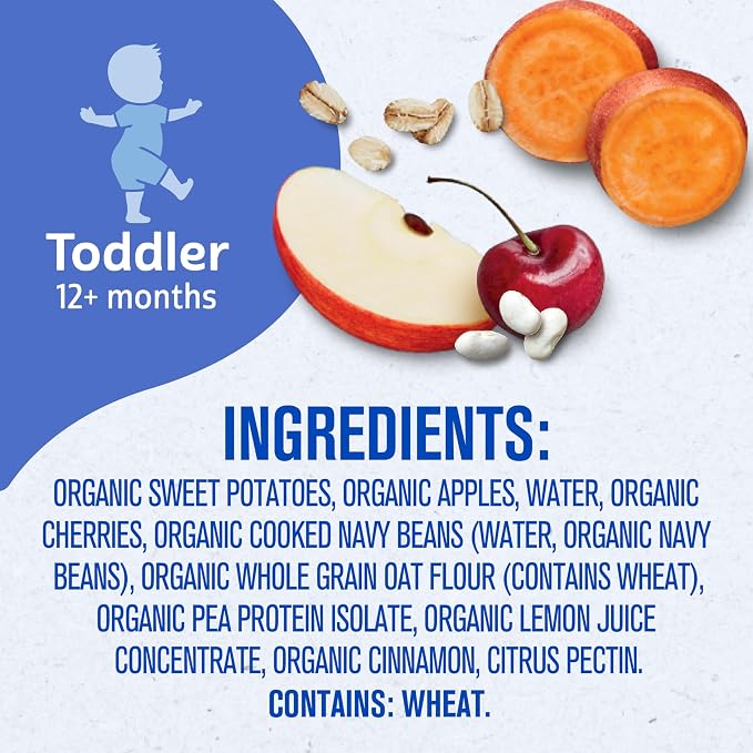 Gerber Toddler Food, Organic Sweet Potato Cherry Smash Puree Pouch, Toddler - Image 3