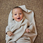 Knitted Organic Cotton Baby Blanket- Swaddle Blanket - Image 4