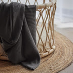 Knitted Organic Cotton Baby Blanket- Swaddle Blanket - Image 5