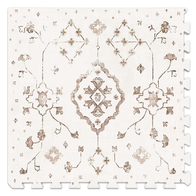 Lillefolk Baby Play Mat for Floor – 6x6ft Vintage Coffee | Soft Non Toxic - Image 3