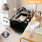 BABY JOY 4 in 1 Pack and Play, Portable Baby Playard - Image 3