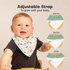 10-Pack Organic Baby Bandana Bibs - Image 3
