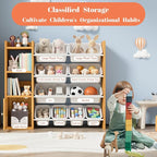 Toy Storage Organizer with 3 Shelves 1Lockers and 10 Bins, Toy Organizers - Image 5