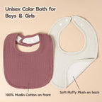Susurration Muslin Baby Bibs 8 Pack Bandana Drool Bibs, Soft Square Adjustable - Image 4