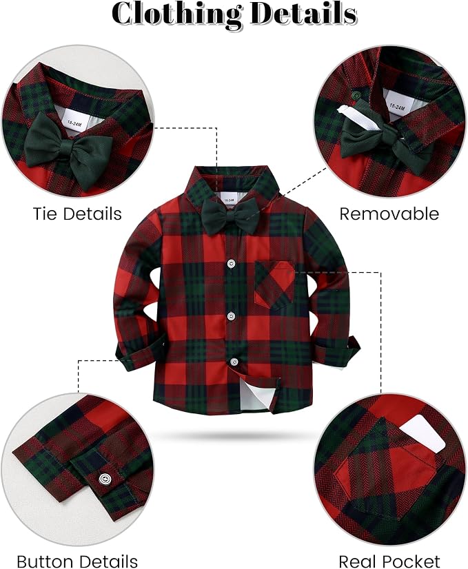 nilikastta Toddler Boy Outfit Boy Suit Boy Dress Shirt - Image 4
