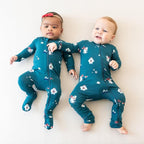 KYTE BABY Unisex Rayon Made From Bamboo Zippered Rompers 0-24 Months - Image 2