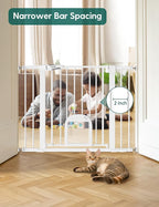 Babelio Baby Gate with Adjustable Cat Door, 29-43" Auto Close Durable Pet door - Image 5