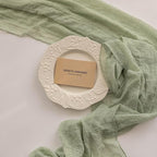 3pcs Cheesecloth Table Runner Sage Green Gauze 120 Inch 10 FT Rustic Boho - Image 4