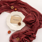 6pcs Burgundy Cheesecloth Table Runner Gauze 120 Inch 10 FT Rustic Boho Cheese - Image 2