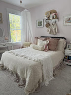BuLuTu Camellia Floral Print Pillowcase King Muslin Cotton Pillow Case Chic - Image 8