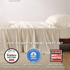 Bedsure Queen Sheet Set, Rayon Derived from Bamboo, Cooling Sheets, Breathable - Image 2
