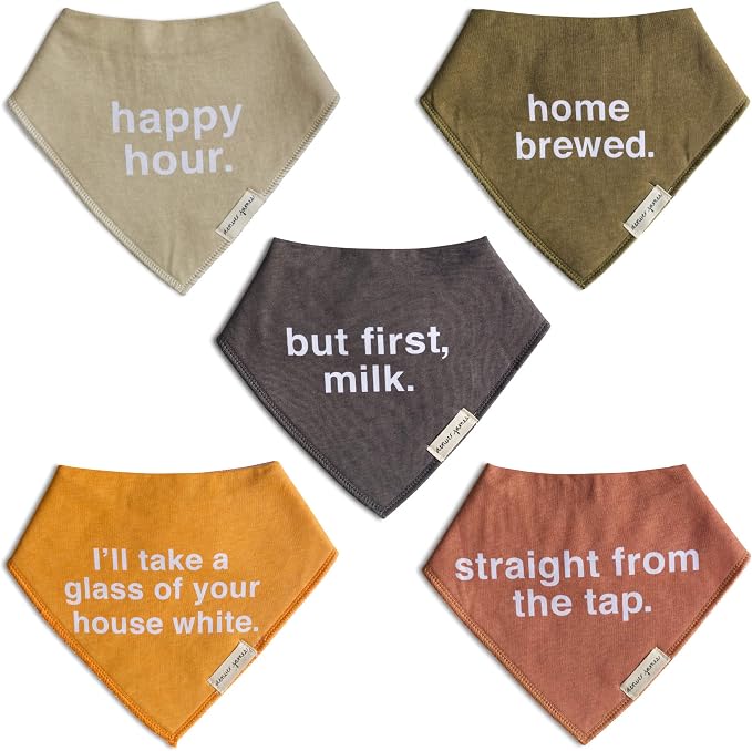 Denver James Bandana Feeding Drool Baby Bib I Soft Organic Cotton I Fleece Back - Image 8