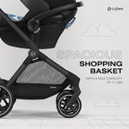 Cybex EOS 2-in-1 Stroller, Moon Black - Image 6