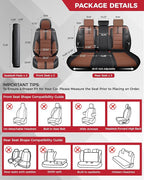 FREESOO Black Brown Car Seat Covers Full Set - Image 2