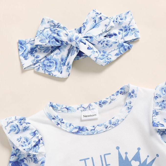 GRNSHTS Newborn Baby Girl Romper Infant Letter Print Jumpsuit Floral - Image 4