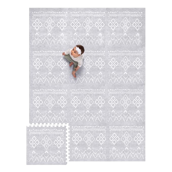 Lillefolk Baby Play Mat for Floor – 6x8ft Gray | Soft Non Toxic Premium EVA by LillefolkKids