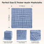 Muslin Baby Washcloths 6 Pack, 100% Cotton Wash Cloths - Image 3