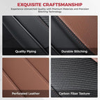 FREESOO Black Brown Car Seat Covers Full Set - Image 9