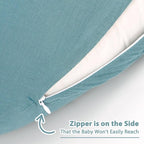 Hooyax Muslin Nursing Pillow Cover, Soft Breathable Feeding Slipcover - Image 3