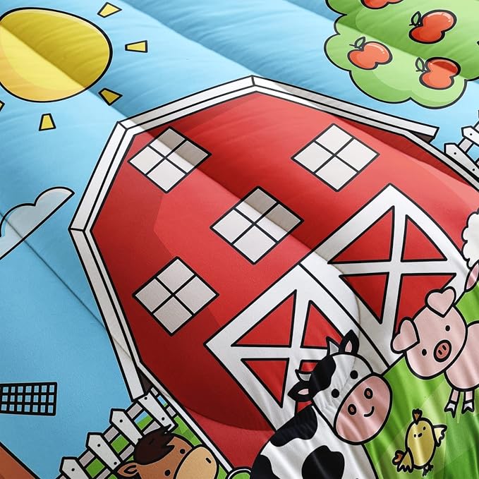 QOOMO Farm Animals Comforter, Farmhouse Comforter Set - Image 5