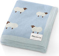 Knit Baby Swaddle Blanket for Boys by BleuLaLa