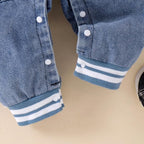 Baby Boy Clothes Fall Winter Outfits Long Sleeve Striped Romper Cute Cartoon - Image 6
