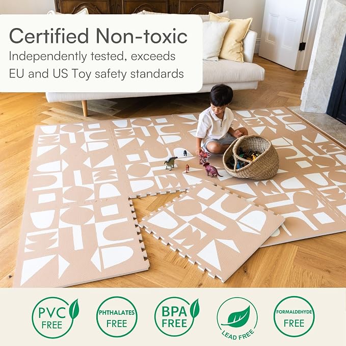 Lillefolk Baby Play Mat for Floor – 6x8ft Terracotta | Soft Non Toxic Premium - Image 5