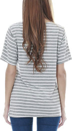 Smallshow Women's Maternity Nursing Tops Short Sleeve Breastfeeding Clothes - Image 4