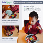 TalkTools Bitsy Feeding Kid's Essentials Plate Set – Toddler Utensils, Spoon - Image 4
