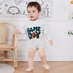 VISGOGO Newborn Infant Baby Boy Girls Oversized Romper Little Dude Sweater - Image 5