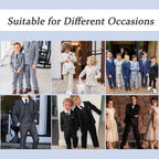 Boys' 3 Piece Suit Set with Suit Jacket, Formal Tuxedos Slim Fit Ring Bearer - Image 6