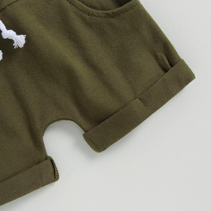 Rtnnsbbfcm Newborn Baby Boy Summer Clothes Short Sleeve Color Block Front - Image 6