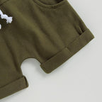 Rtnnsbbfcm Newborn Baby Boy Summer Clothes Short Sleeve Color Block Front - Image 6
