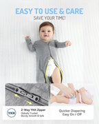 HAPIU Rayon from Bamboo Baby Footed Pajamas, 2 Way Zipper YKK, Footie - Image 4