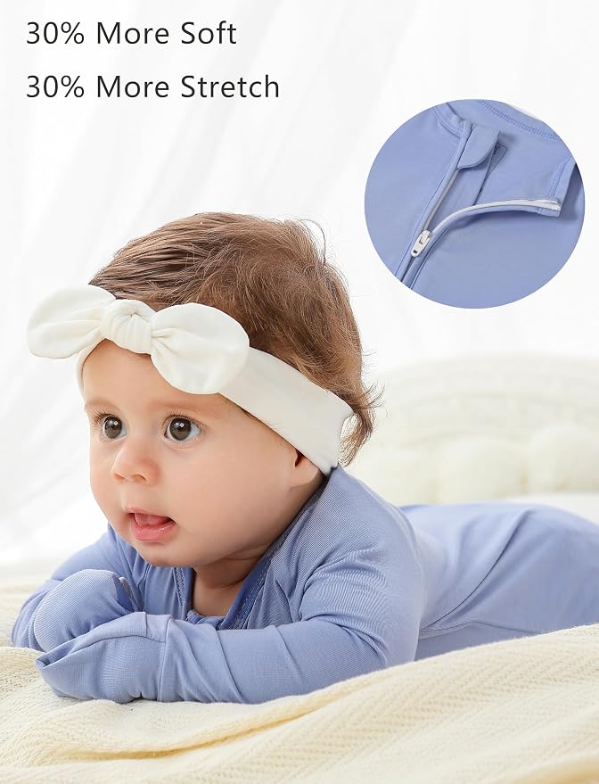 JunNeng Viscose from Bamboo Baby Sleeper, Newborn Footie Pajamas - Image 3