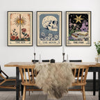 Pouydmi Tarot Card Wall Art Sun Moon Canvas Wall Decor Mystical Astrology Wall - Image 3